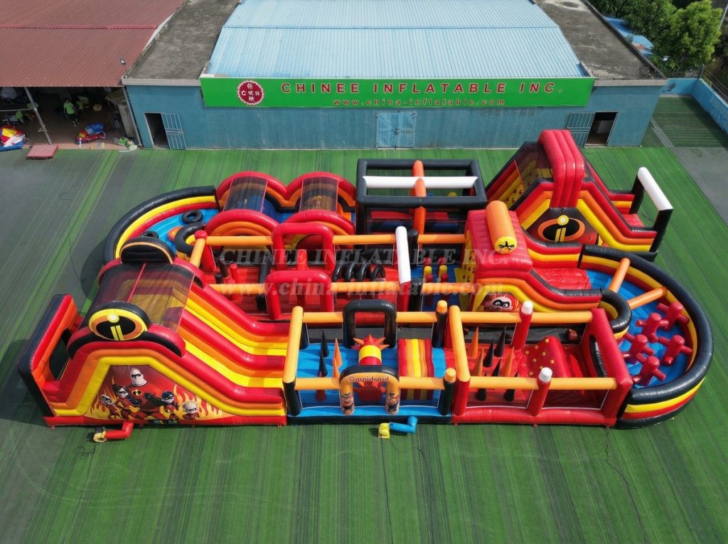 CR2-449 The Incredibles Theme Challenging Run Giant Inflatable Obstacle Courses