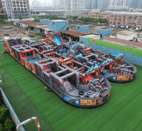 CR2-48 Godzilla Theme Challenging Run Giant Inflatable Obstacle Courses