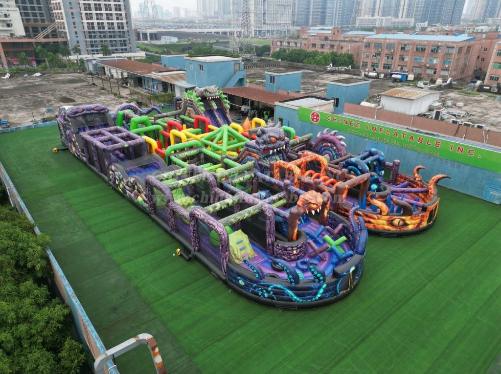 CR2-84 Monster Theme Challenging Run Giant Inflatable Obstacle Courses