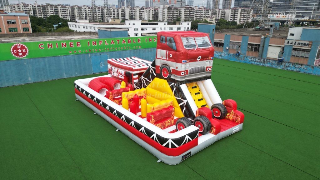 T2-8120 Fire Truck Inflatable Playground