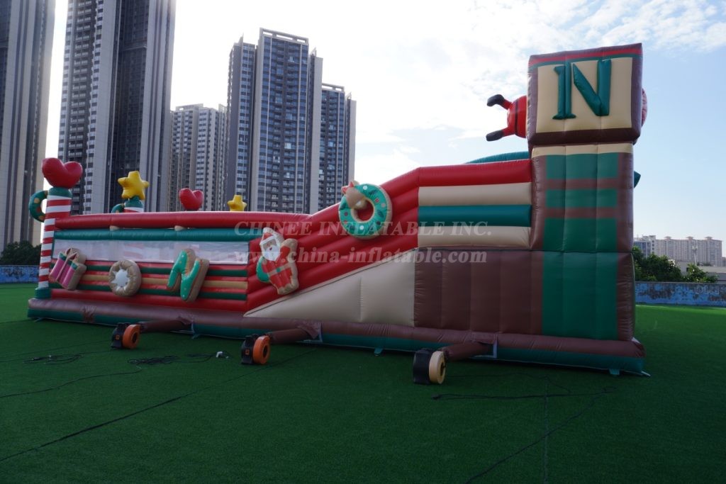 T6-5602 Christmas Train Inflatable Fun City