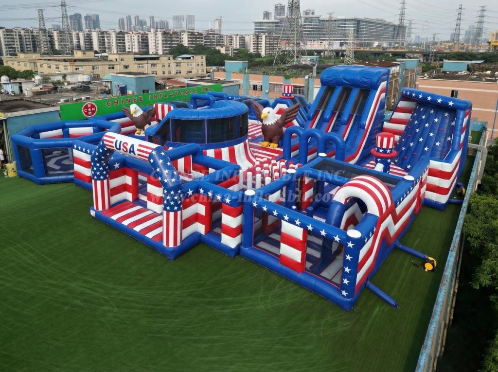 GF3-104 American Style Theme Inflatable Park