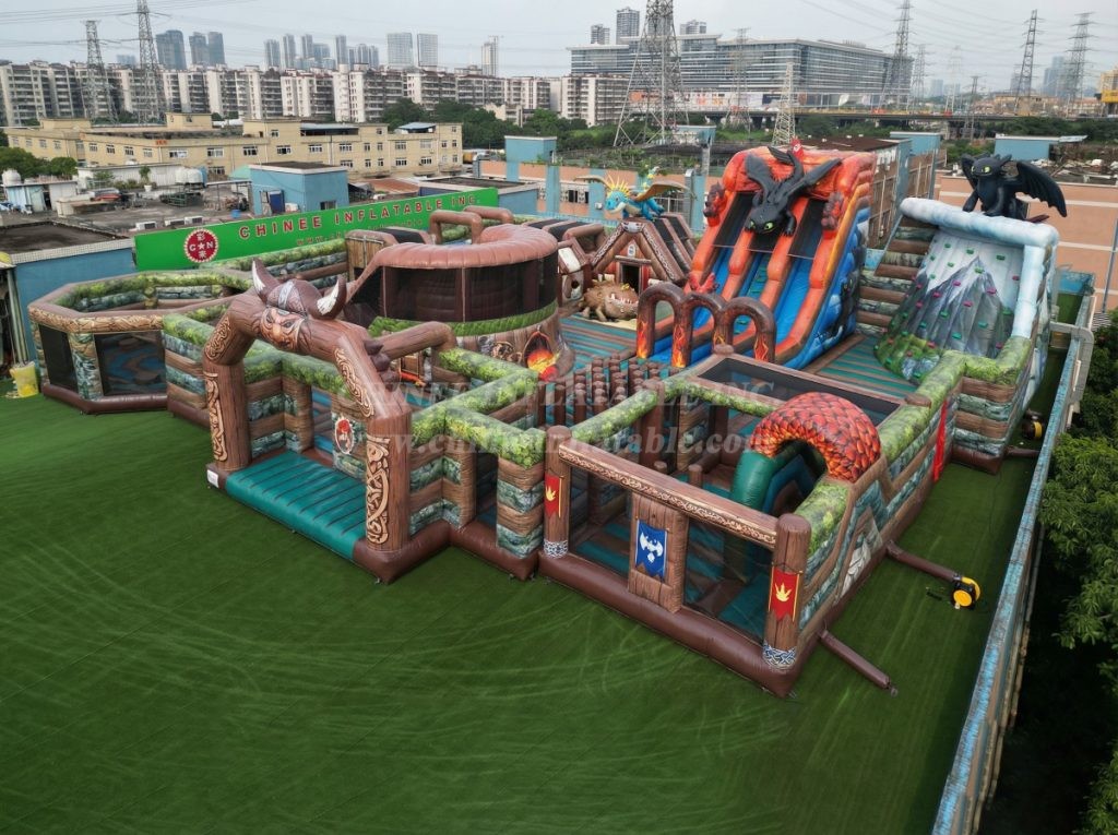 GF3-168 How to Train Your Dragon Theme Inflatable Park