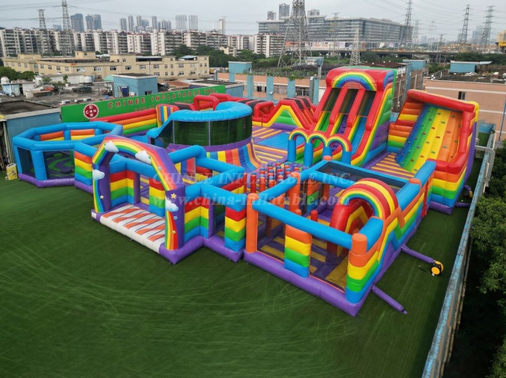 GF3-220 Rainbow Theme Inflatable Park