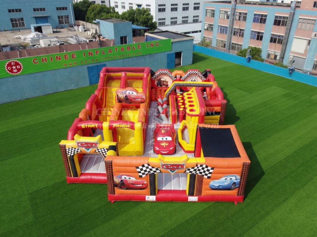 GF3-296 Cars Theme Inflatable Park