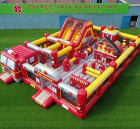 GF3-323 Firetruck Theme Inflatable Park