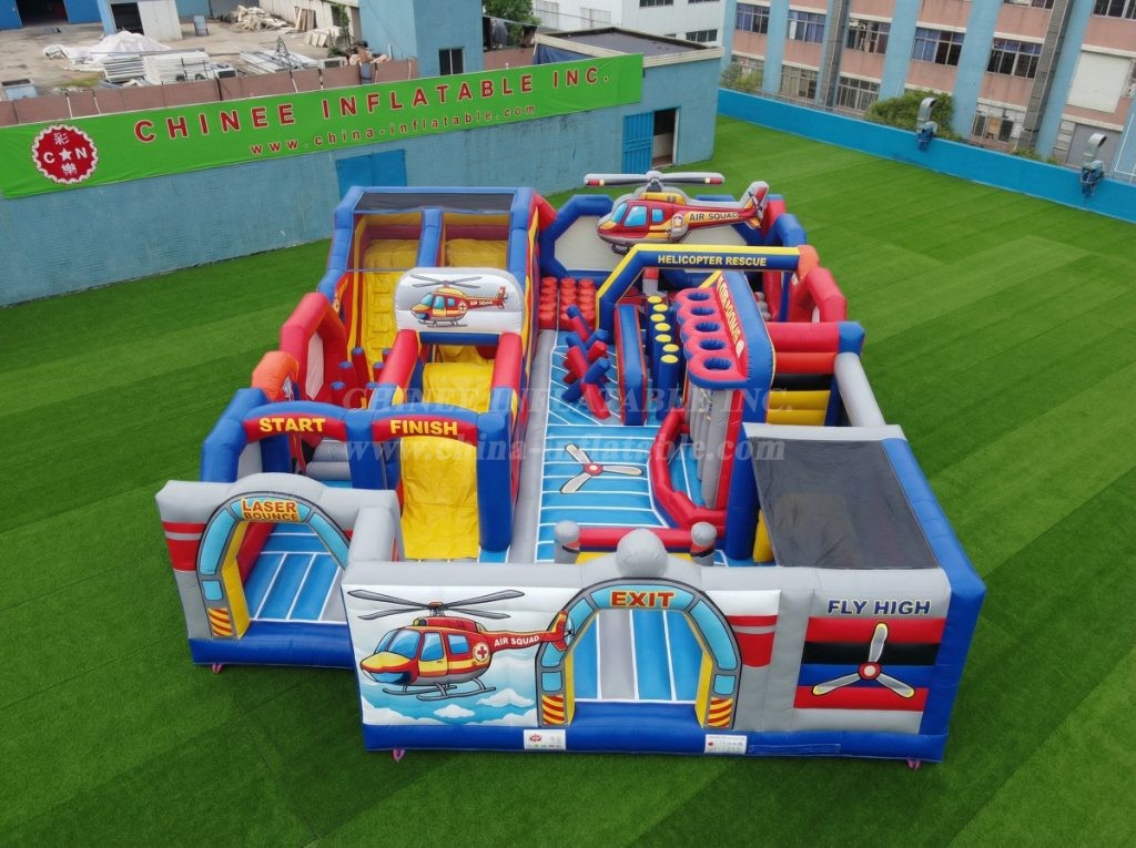 GF3-336 Helicopter Theme Inflatable Park
