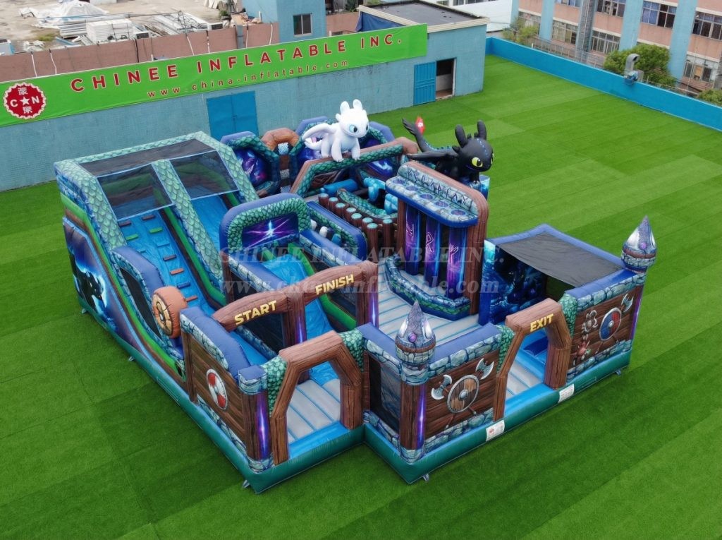 GF3-340 How to Train Your Dragon Theme Inflatable Park