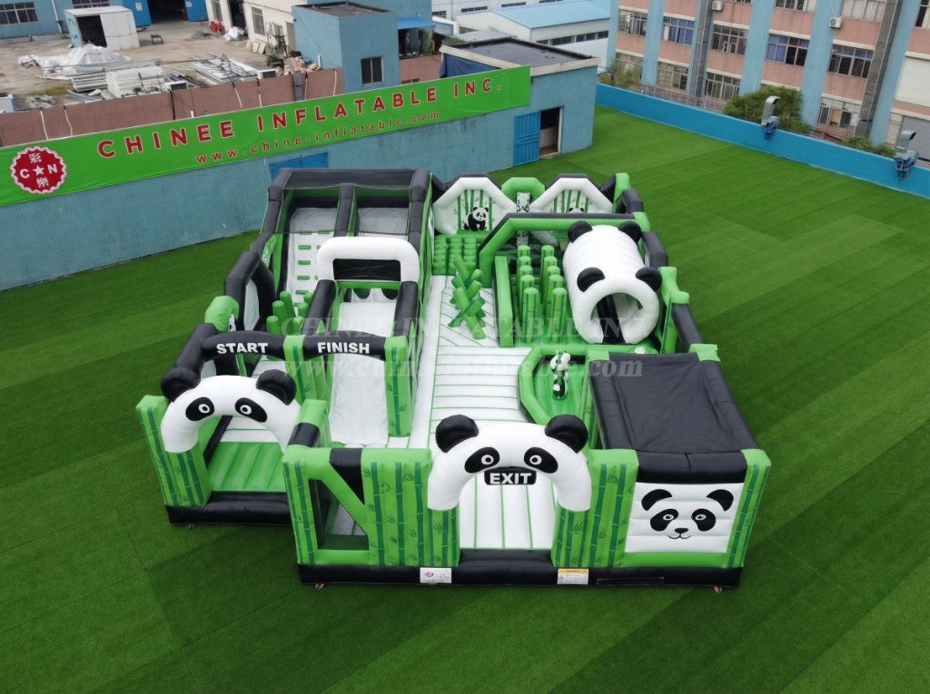 GF3-372 Panda Theme Inflatable Park