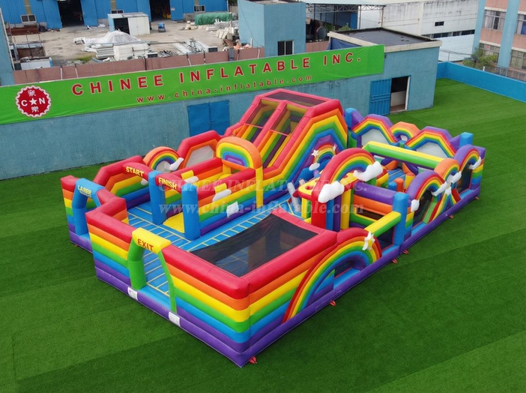 GF3-390 Rainbow Theme Inflatable Park