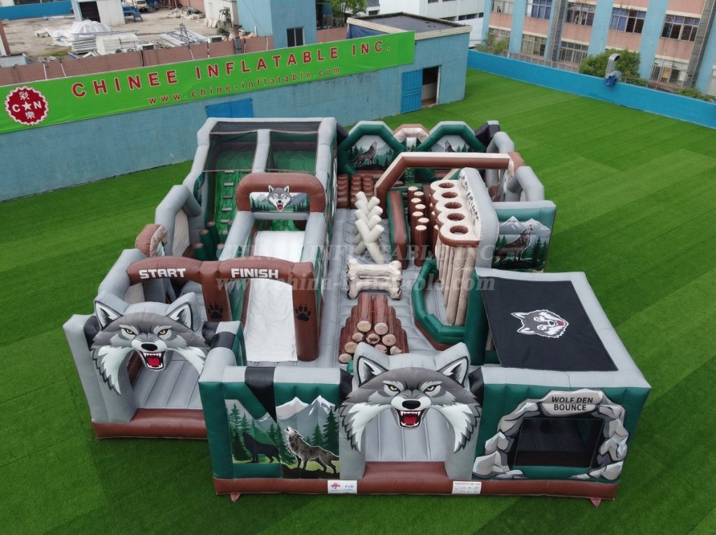 GF3-443 Wolf Theme Inflatable Park