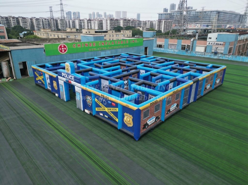 MAZE1-120 Police Station Theme Inflatable Maze