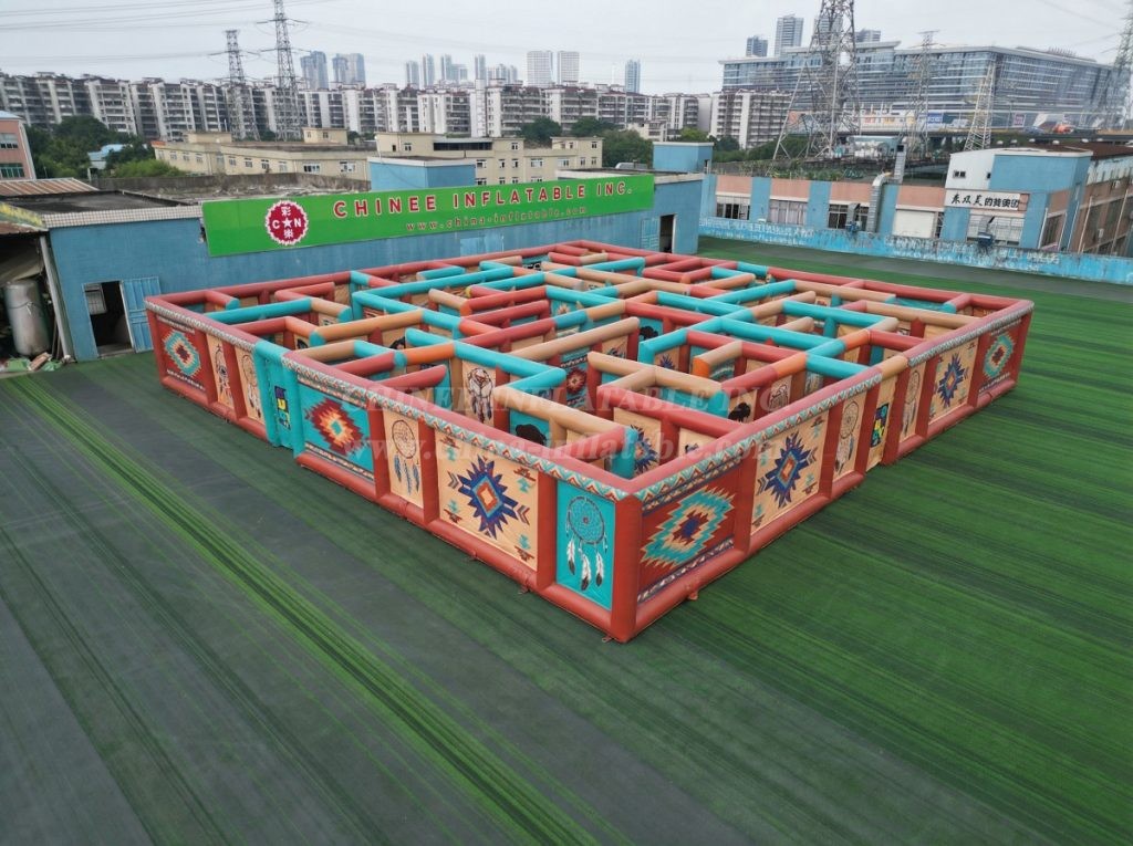 MAZE1-4 American Indian Theme Inflatable Maze