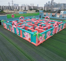 MAZE1-57 Flamingo Theme Inflatable Maze