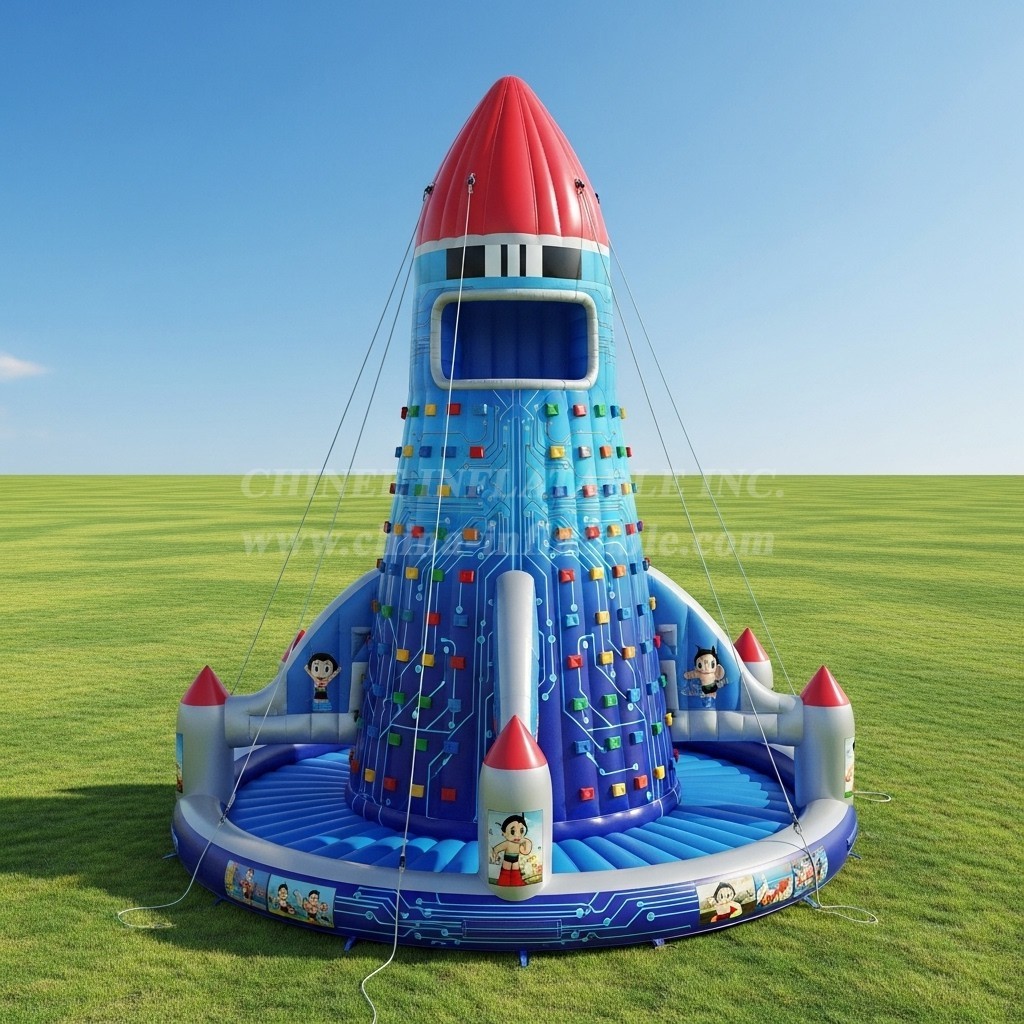 T11-4129 Astro Boy Theme Inflatable Climbing Wall