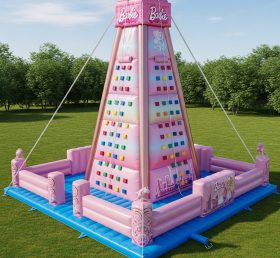 T11-4140 Barbie Theme Inflatable Climbing Wall