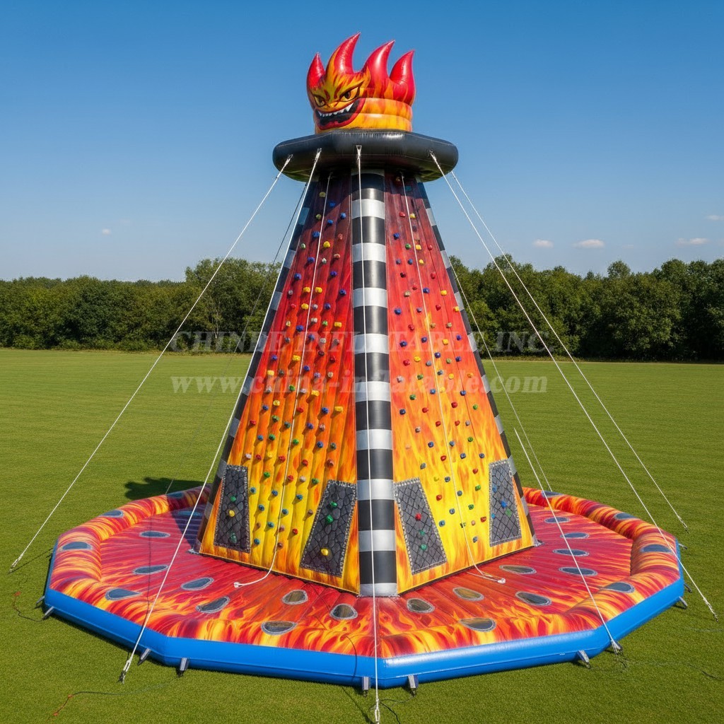 T11-4157 Blaze Monster Theme Inflatable Climbing Wall