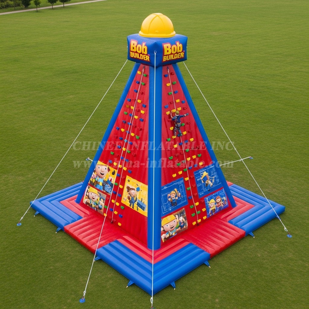 T11-4165 Bob the Builder Theme Inflatable Climbing Wall