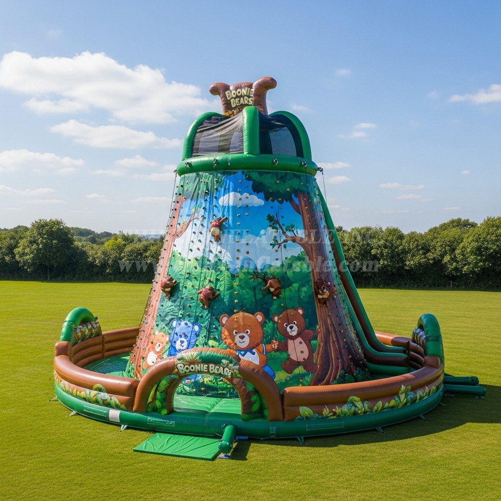 T11-4170 Boonie Bears Theme Inflatable Climbing Wall