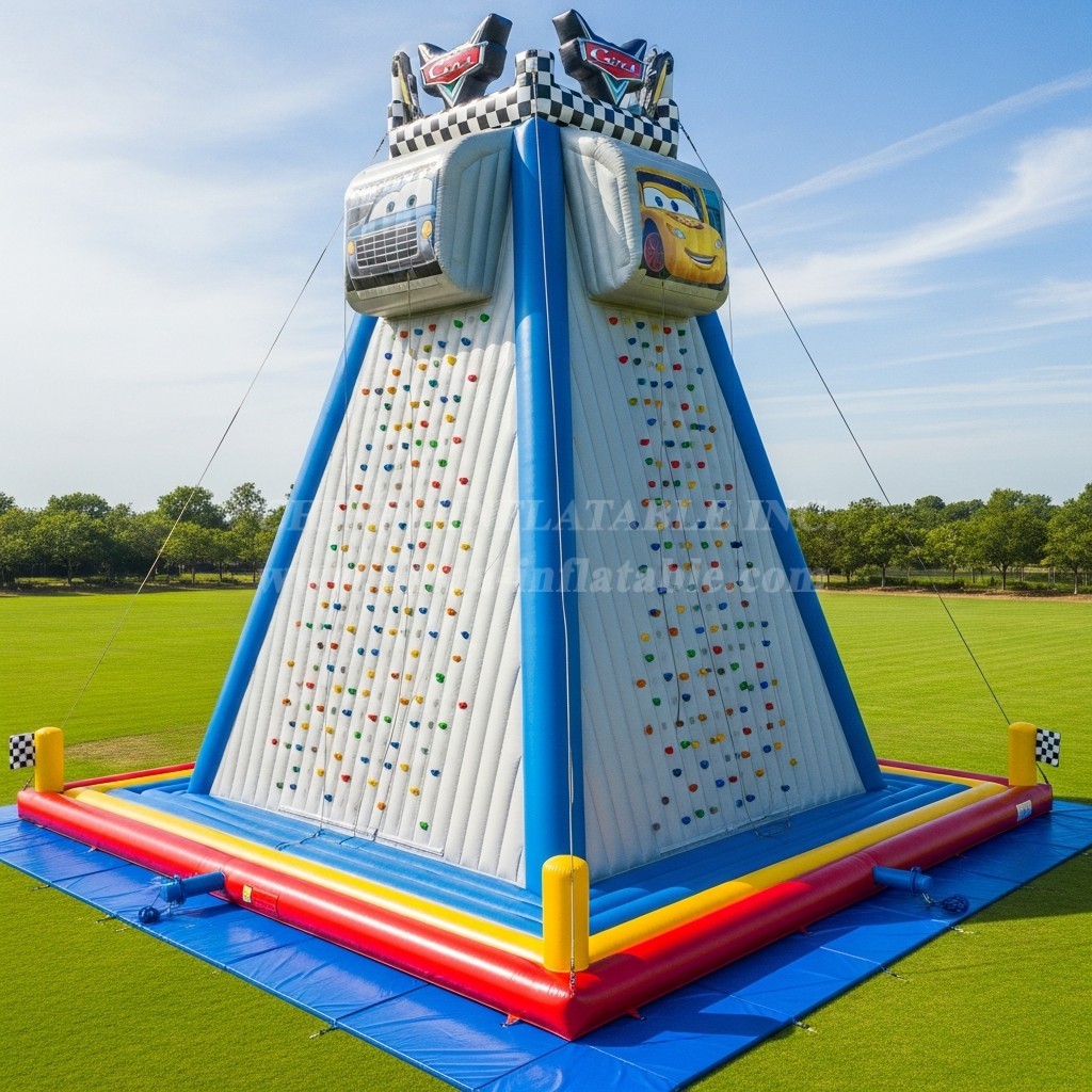 T11-4179 Cars Theme Inflatable Climbing Wall