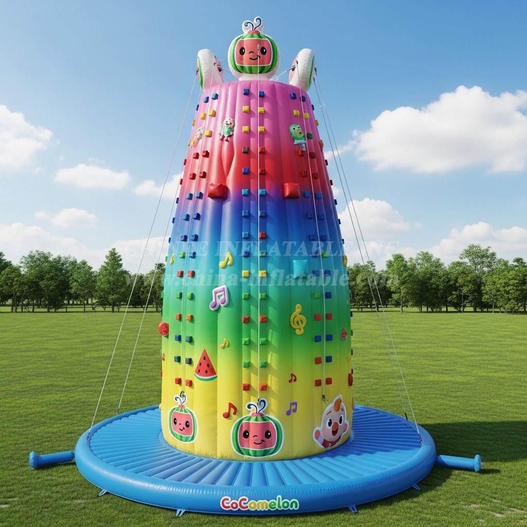 T11-4181 Cocomelon Theme Inflatable Climbing Wall
