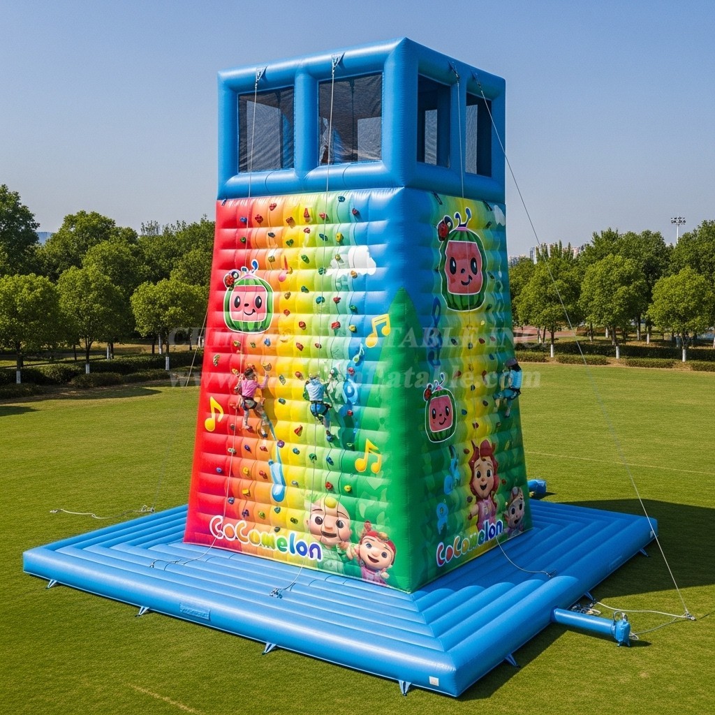 T11-4183 Cocomelon Theme Inflatable Climbing Wall