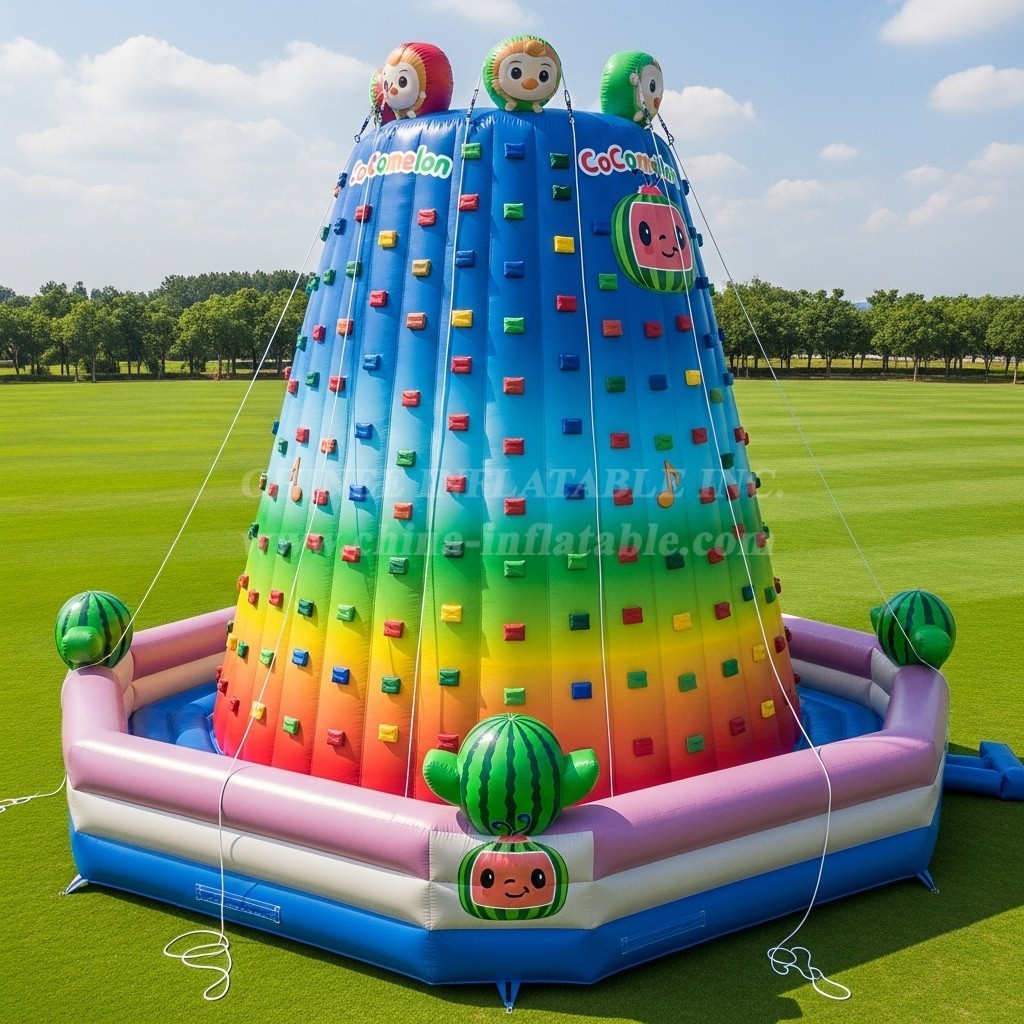T11-4184 Cocomelon Theme Inflatable Climbing Wall