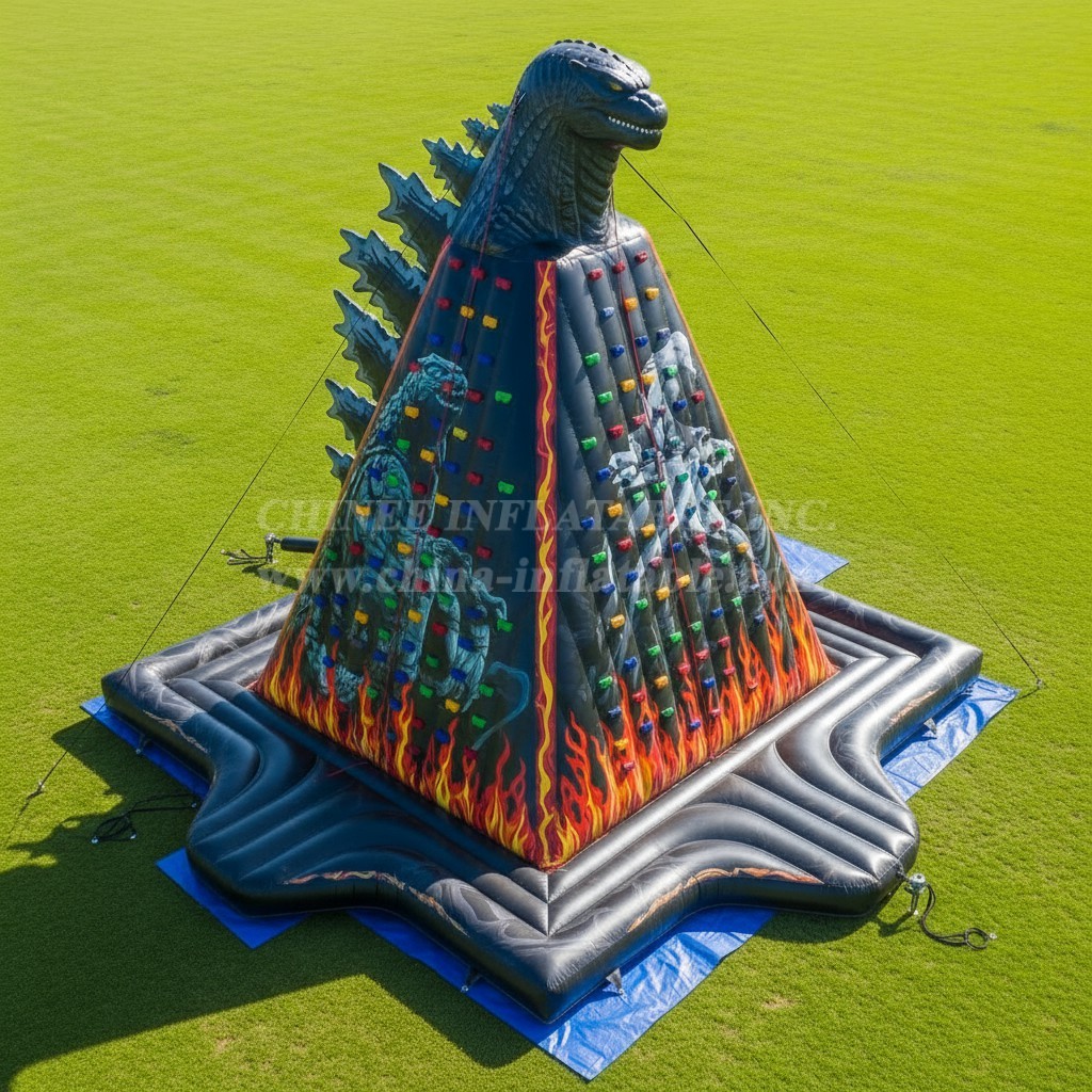 T11-4213 Godzilla Theme Inflatable Climbing Wall