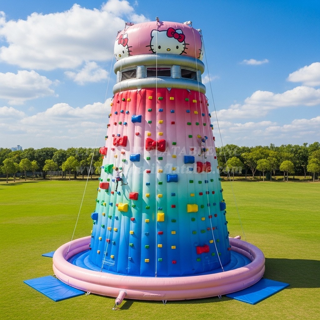 T11-4215 Hello Kitty Theme Inflatable Climbing Wall