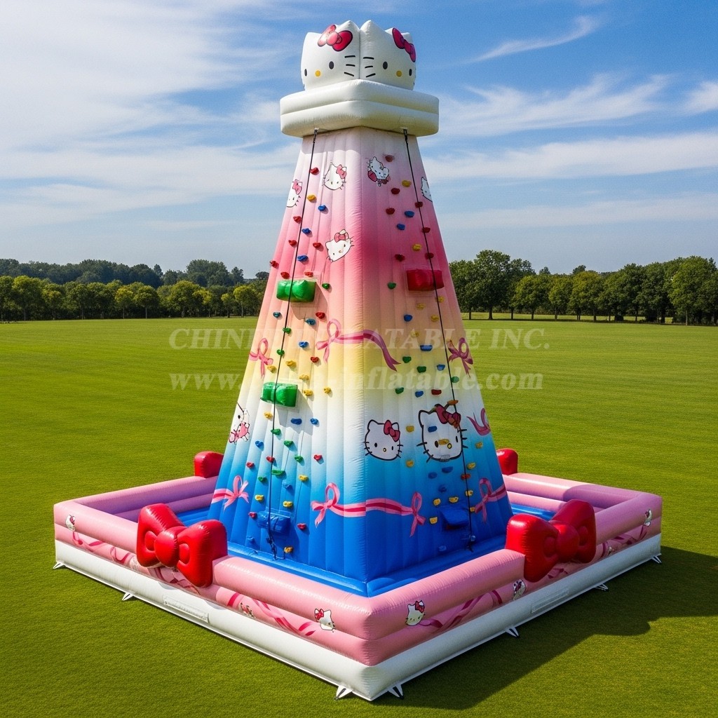 T11-4218 Hello Kitty Theme Inflatable Climbing Wall