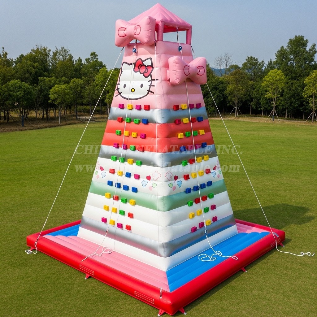 T11-4219 Hello Kitty Theme Inflatable Climbing Wall