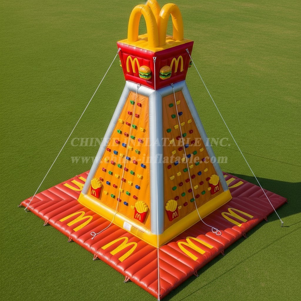 T11-4256 McDonald Theme Inflatable Climbing Wall