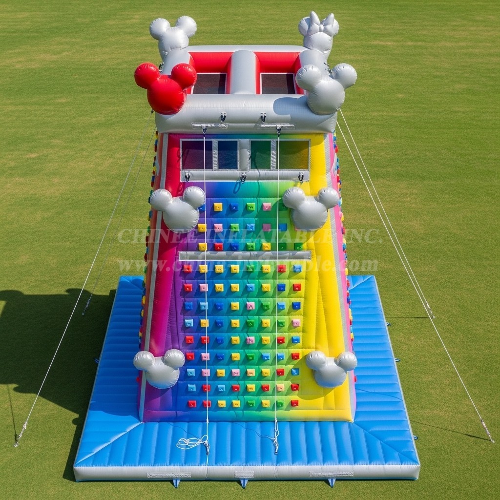 T11-4261 Mickey & Minnie Theme Inflatable Climbing Wall