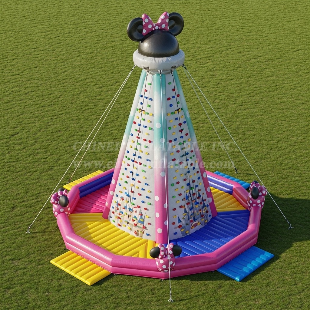 T11-4266 Mickey & Minnie Theme Inflatable Climbing Wall