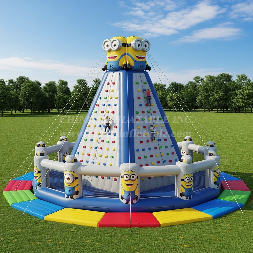 T11-4278 Minions Theme Inflatable Climbing Wall
