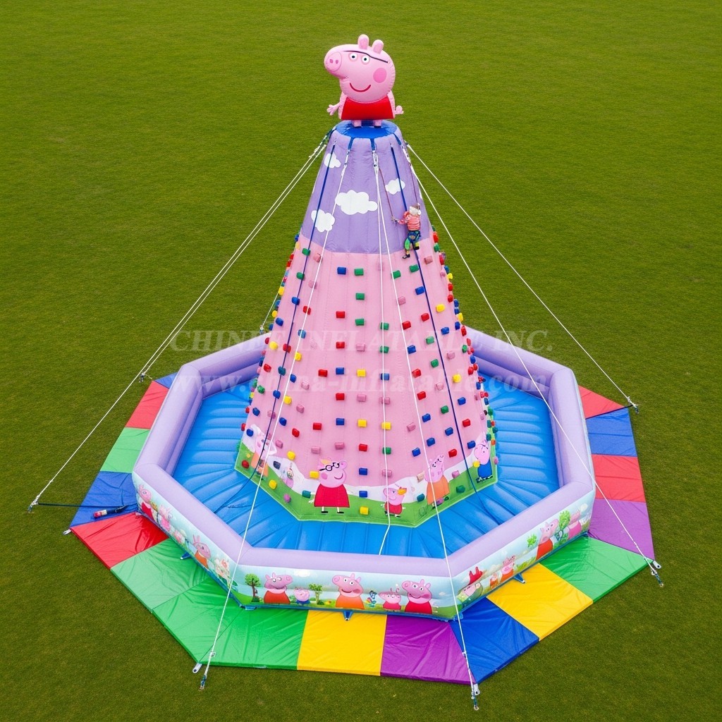 T11-4319 Peppa Pig Theme Inflatable Climbing Wall