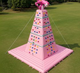 T11-4325 Pink Panther Theme Inflatable Climbing Wall