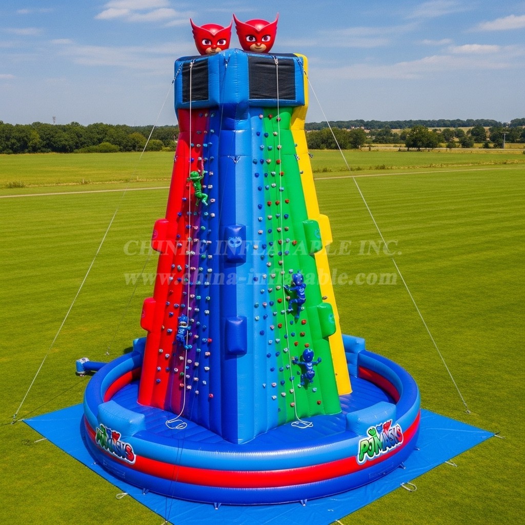 T11-4329 PJ Masks Theme Inflatable Climbing Wall