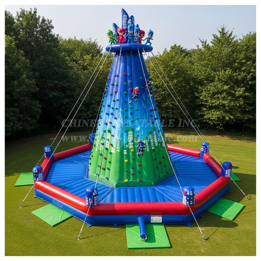 T11-4331 PJ Masks Theme Inflatable Climbing Wall
