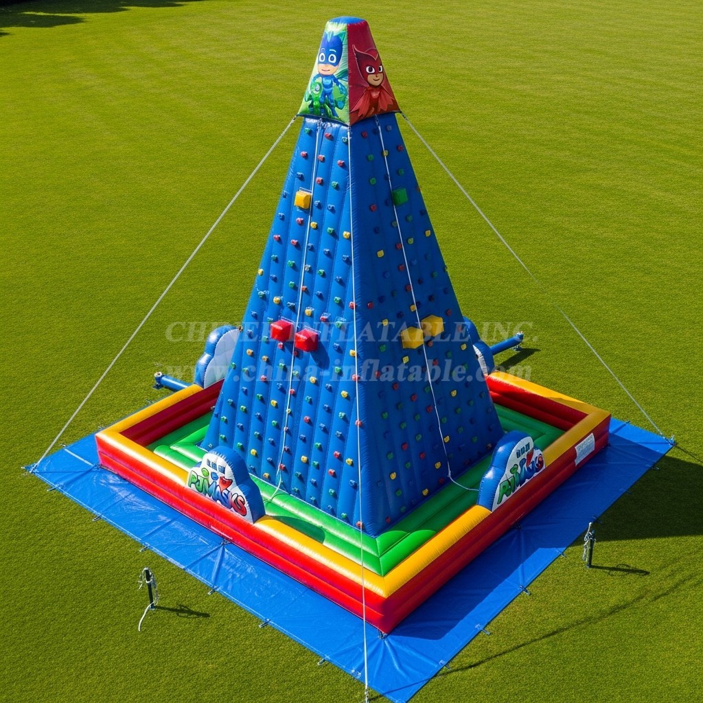 T11-4332 PJ Masks Theme Inflatable Climbing Wall