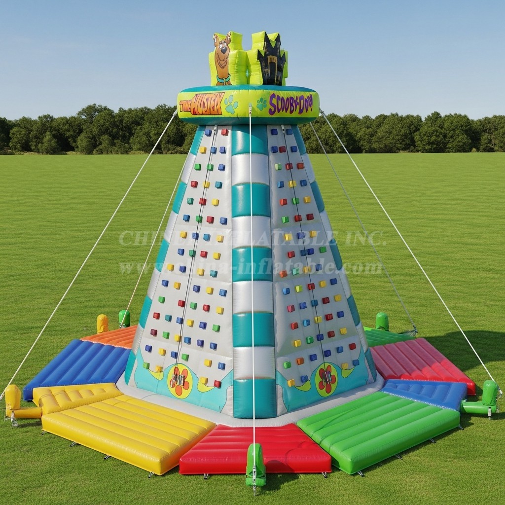T11-4356 Scooby-Doo Theme Inflatable Climbing Wall