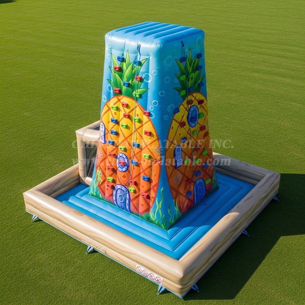 T11-4383 Spongebob Theme Inflatable Climbing Wall