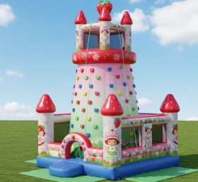 T11-4391 Strawberry Shortcake Theme Inflatable Climbing Wall