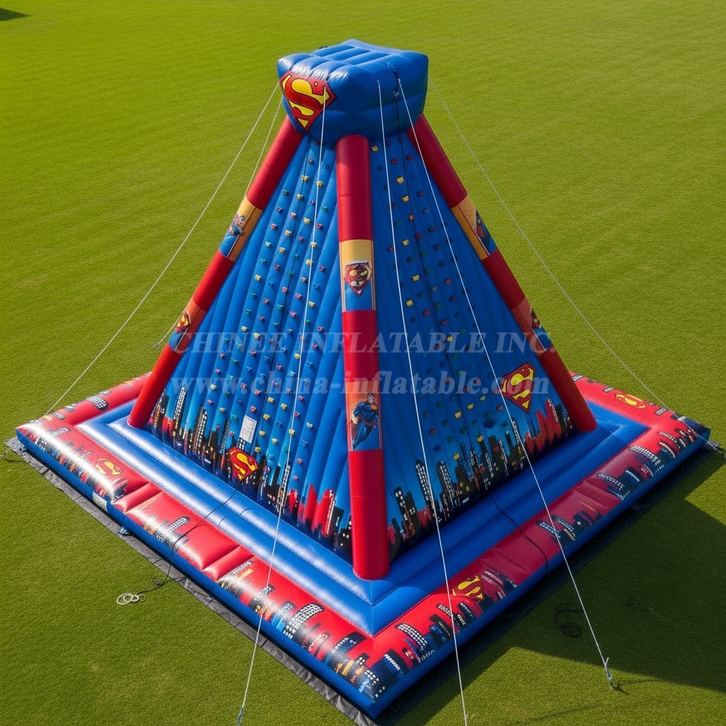 T11-4403 Superman Theme Inflatable Climbing Wall