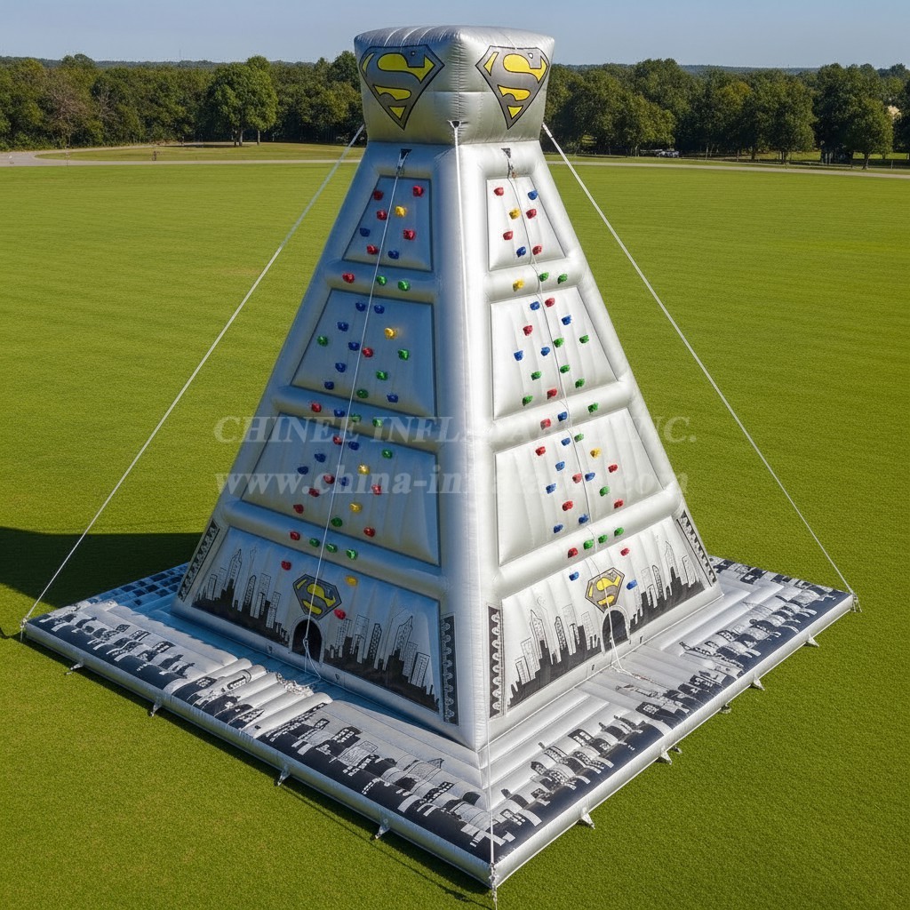 T11-4404 Superman Theme Inflatable Climbing Wall