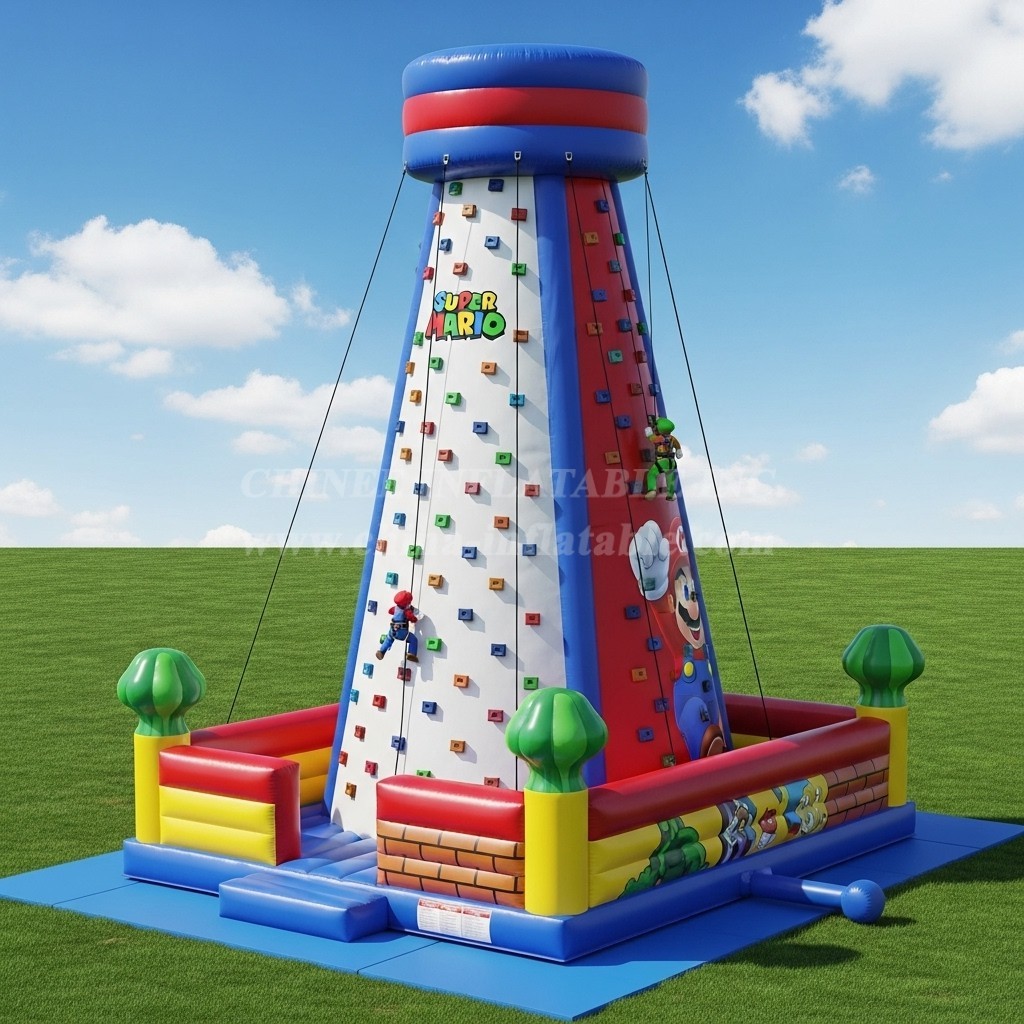T11-4406 Super Mario Theme Inflatable Climbing Wall
