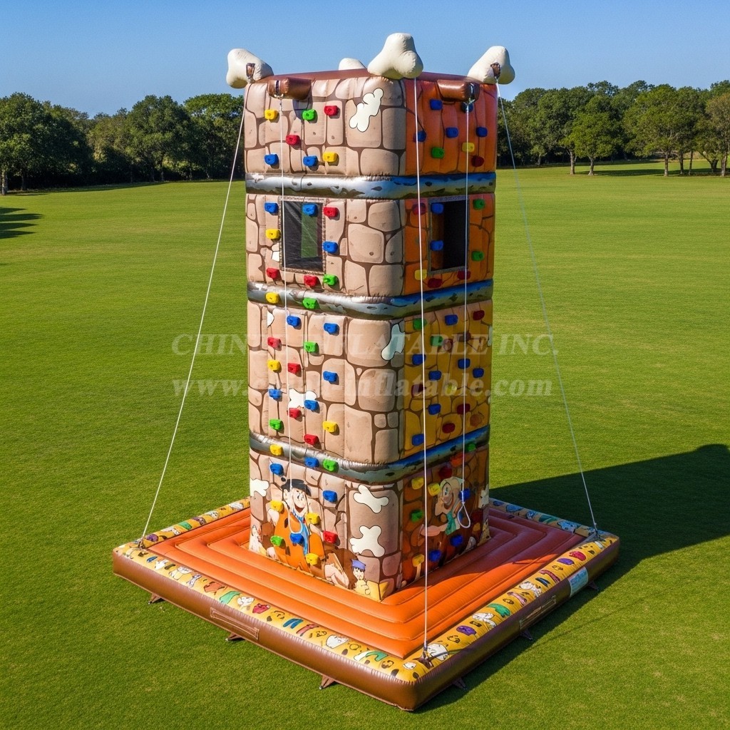T11-4419 The Flintstones Theme Inflatable Climbing Wall