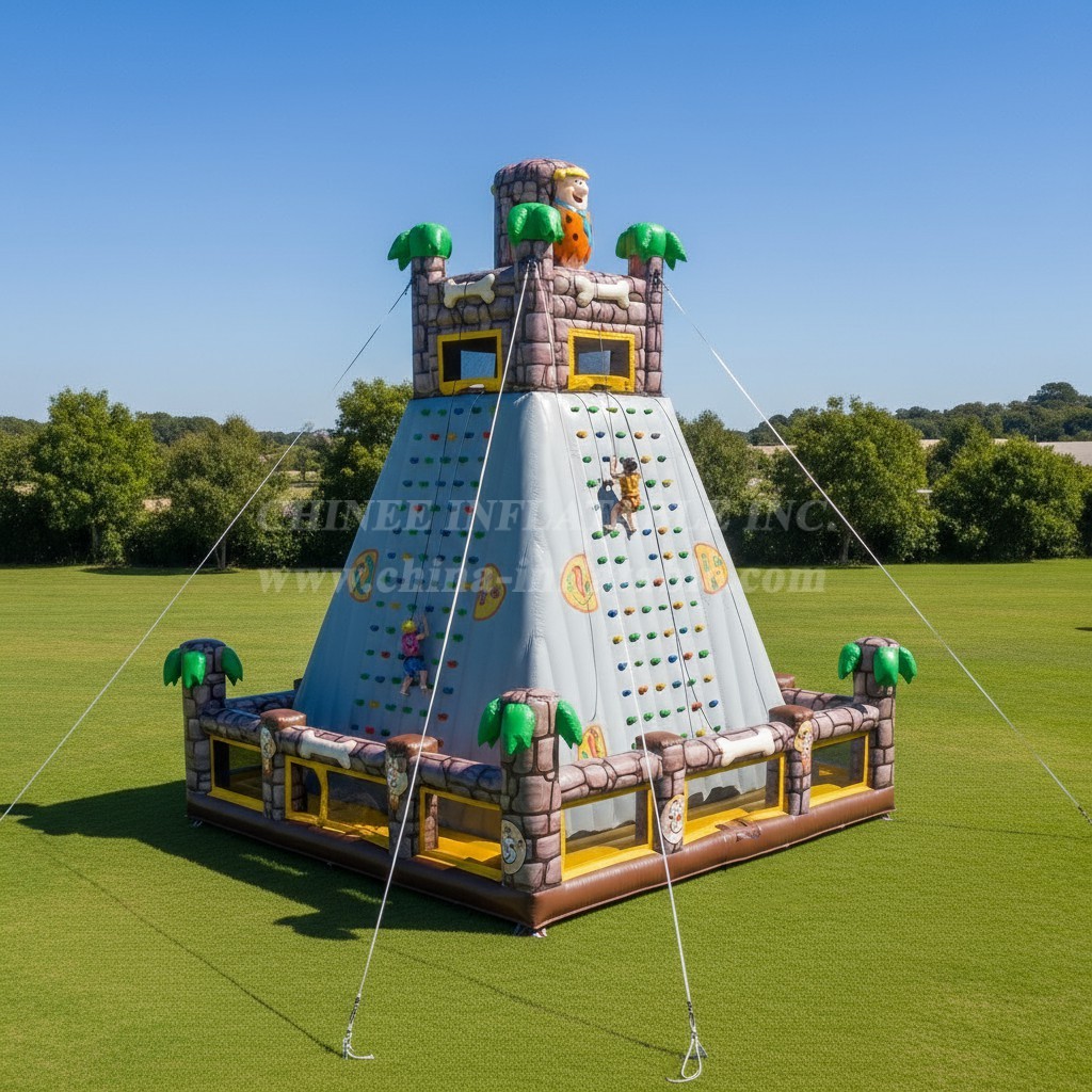 T11-4421 The Flintstones Theme Inflatable Climbing Wall
