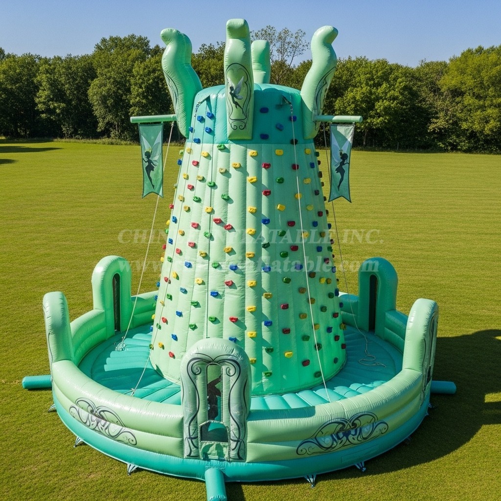 T11-4463 Tinker Bell Theme Inflatable Climbing Wall