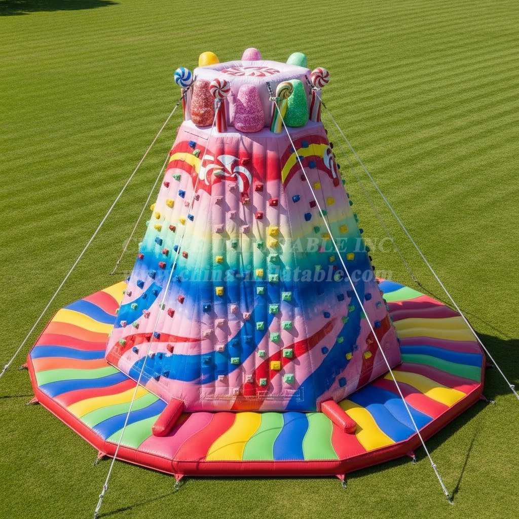 T11-4519 Candy Theme Inflatable Climbing Wall